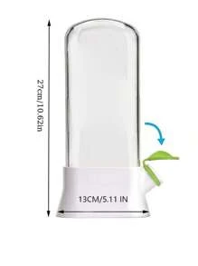 1pc Herb Saver Storage Container Fresh Herb Keeper Vanilla Vegetables Fresh Preservation Bottle For Refrigerator Kitchen Gadgets - Transparent White - View 2