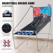(Red+Blue) Basketball Arcade Game Indoor, Sports Basketball Arcade Shootout With LED Scoreboard, 4 Basketballs, Inflation Pump, Electronic Double Basketball Hoop Game For 2 Player - Red - View 3