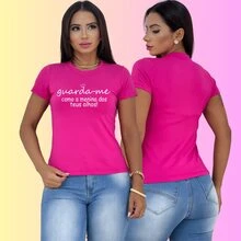 Women T-Shirts - 玫紅色 - 查看 1