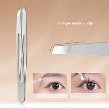 Golden/Black/Silvery 1-Piece High Precision Eyebrow Tweezers Eyebrow Plucking Beard Artifacts False Eyelash Tweezers Men's Special Set Diagonal Hair Plucking Pliers