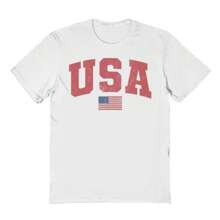 Social Collective Red Usa And Flag Graphic Cotton Short-Sleeve T-Shirt - 白色 - 查看 1