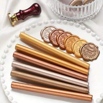 10 piezas/Bolsa de barras de cera termofusible para sellos de lacre para invitaciones de boda, tarjetas, sobres, paquetes de vino, envoltorios de regalos, útiles escolares