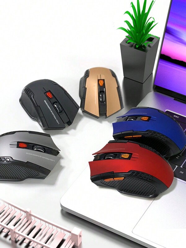 WXG Battery-Powered Wireless Mouse, Universal For Office And Home Computers, Business Office Mute And Simple Wireless Mouse