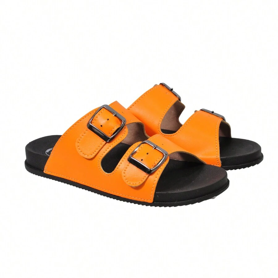 Women Flat Sandals - 橘色 - 查看 1