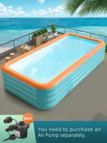 4層充氣泳池，全尺寸加厚充氣泳池，成人用，戶外，花園，後院 - 彩色 - 查看 1