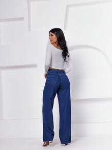 estilo essencial Women Jeans - Dark Wash - View 6