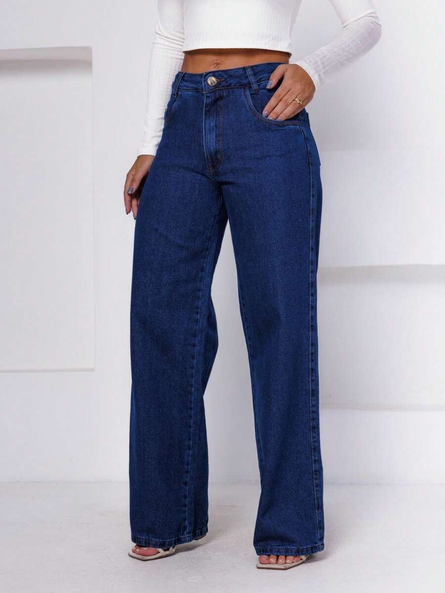 estilo essencial Women Jeans - Dark Wash - View 1