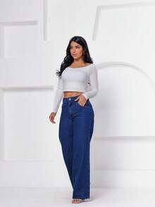estilo essencial Women Jeans - Dark Wash - View 5