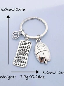 1 pièce Porte-clés décoratif personnalisé mode pour ingénieur en matériel informatique/passionné de jeux. Accessoire pour la Saint-Valentin, accessoire de voiture, accessoire de sac, accessoire scolaire, accessoire gothique Y2K, porte-badge, accessoire de voiture, accessoire de sac, idées cadeaux pour Noël, professeur, ami, sœur