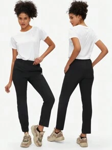 TECTOP Women Lightweight Hiking Pants Quick Dry Joggers Athletic Workout Lounge Casual Outdoor Gym Clothes Sports Wear Activewear Spring And Summer - Black - View 9