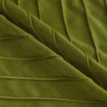 1件裝 絲絨金色亮面斜條紋抱枕套，正方形靠墊套，節日居家枕頭裝飾，柔軟舒適布料，現代裝飾沙發、居家臥室、宿舍使用 - 橄欖綠 - 查看 6