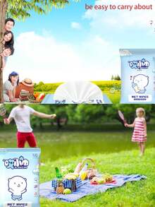 5 Cái/10 Cái Khăn Giấy Lau Mặt Ayi Đa Cảnh Tiện Lợi, 10 Tờ/Gói, Thích Hợp Cho Nhiều Nhóm - Màu xanh lam - Xem 3