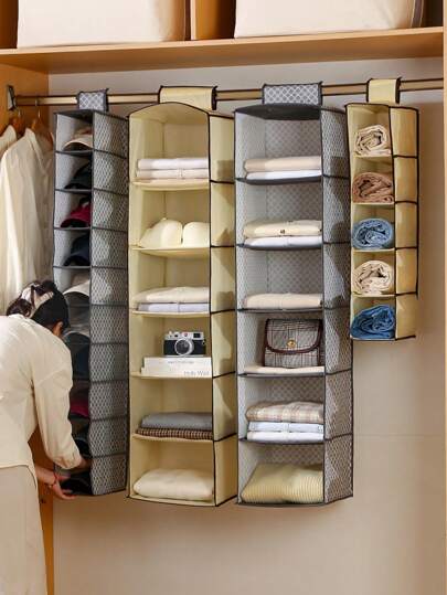 1 件可折叠多层衣物收纳挂袋布艺衣柜内衣收纳袋装饰装饰节日装饰房间装饰家居装饰卧室装饰连衣裙裤子鞋子牛仔裤靴子裙子卧室、收纳袋、收纳袋、家居收纳、女式白色 T 恤、女式黑色裤子、女士冬装、连衣裙、女士冬装、优雅女装、女士白衬衫、长袖、女士白色连体裤、女士春装、女士春装、春季、春装、极简主义、夏季上衣