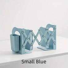 1pc Plastic Stretchable Bookshelf, Simple Book Organizer Shelf For Home, Office, School - Perfect For Organizing Books And Supplies On Desk - Multicolor - View 4