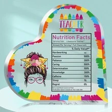 1pc Plaque, Teacher Appreciation Signs Acrylic Keepsake And Paperweight, Gift For Women Men Teacher Mentor Thank You Gift For Teacher's Day Appreciation Week Teacher Birthday Gift