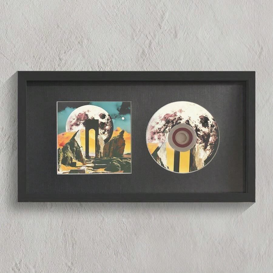 1pc CD Display Frame, CD Display Case , Disc Photocard Stand, Collection Display Frame, CD Collection Box, DVD Storage Box, CD Holder, Hanging Wall-Mounted Display, Stable Display For Home Room Living Room Desk Office Shop Wall Background Decor - Black - View 1