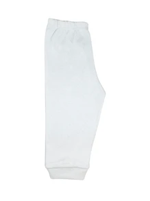 Calça básica para bebês - 0 a 12 meses. 100% algodão, com alta absorção de suor, Hipoalergênico - Branco - Visão 3