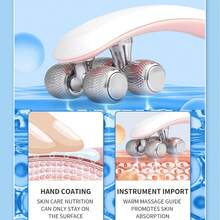 Face Massage Roller Slimming V-Shaped Facial Device For Home Use, Microcurrent Double Chin Remover, Facial Beauty Tool - Pink - View 6