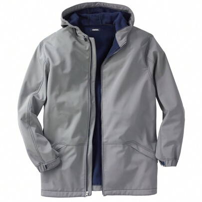 KingSize Men's Big  Tall Fleece-Lined Slicker Rain Coat