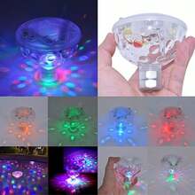 1 pieza Luces de piscina, luces vibrantes LED de piscina - a prueba de agua con 7 modos de pantalla multicolor - perfectas para fiestas en la piscina, luces sumergibles, luces para estanques y baños, decoración de piscinas - Blanco - Ver 6