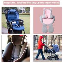 KAKIBLIN 2 In 1 Pink Baby Car Seat Insert Newborn Head And Body Support Pillow Toddler Stroller Cushion For Baby
