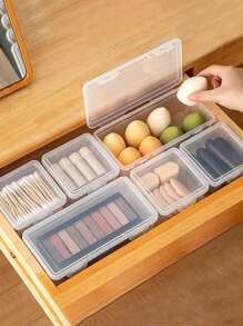 1 Stück/Schubladen Aufbewahrungsbox, multifunktionaler staubdichter Behälter, große Kapazität für Karten & Fotos & Spielkarten, mit Zahnstocher und Reinigungsstab Organizer, für Make-up & Gesichtsmasken, geeignet für Eitelkeits-Schubladen, Bad & Schlafzimmer Schreibtisch Kleinteile Aufbewahrung, Schulmaterial Dekorationen Herbst Dekor Festival Dekor Raumdekor Heimdekor Schlafzimmer Dekor - Verschiedenfarbig - Übersicht 8