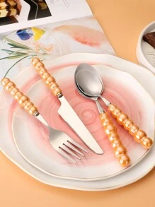 4 chiếc đồ dùng bằng thép không gỉ có tay cầm bằng gốm sứ màu trắng, nhà bếp, quà tặng Giáng sinh - trắng - Xem 11