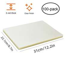 100 pièces de pochettes de plastification transparentes format A4, feuilles de plastification de 12,2 * 8,7 pouces, épaisseur de 3 mm, 100 feuilles, fournitures scolaires pour la rentrée scolaire