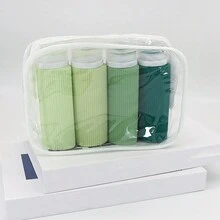 4pcs Color Silicone Leak-Proof Travel Bottle, Refillable, Squeezable Container For Shampoo, Lotion, Toiletries Sorting Bottle - Brown - View 7