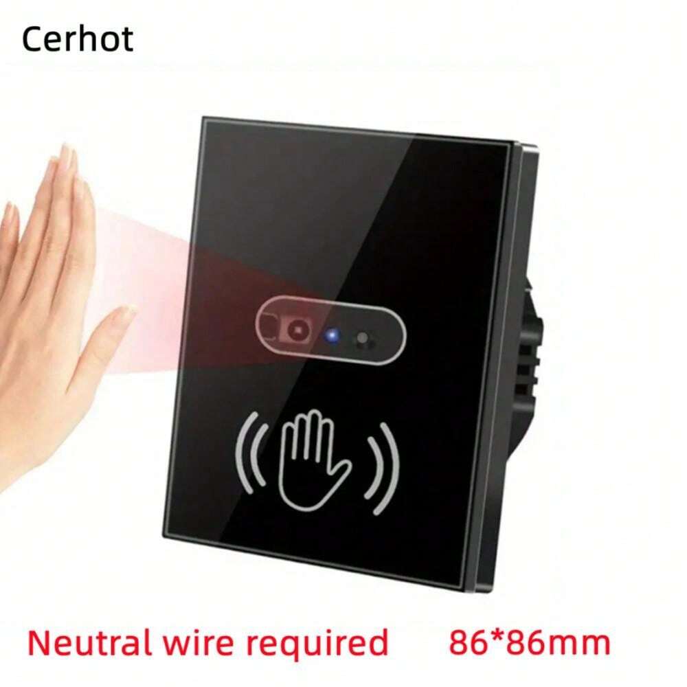 Interruttore Smart A Sensore Infrarossi &ndash; No Touch, Vetro Temperato, 10A