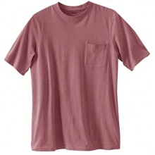 KingSize Men's Big & Tall Shrink-Less Lightweight Pocket Crewneck T-Shirt - ASH PINK - View 1