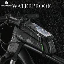 ROCKBROS Bicycle Front Tube Bag 5.8/6'' Touch Screen Phone Bag Waterproof - Black - View 3