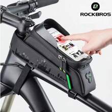 ROCKBROS Bicycle Front Tube Bag 5.8/6'' Touch Screen Phone Bag Waterproof - Black - View 2