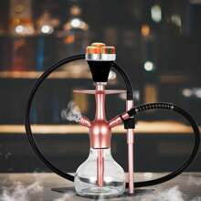 Zestaw fajki wodnej, Premium przenośna fajka wodna Shisha z ochronną torbą, silikonowa aluminiowa miska do palenia, stojak na węgiel drzewny ze stali nierdzewnej dla chłopców walentynkowe serce dla kobiet walentynkowe