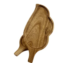 1 khay gỗ keo, khay khai vị, khay tráng miệng, khay trái cây, khay kẹo, khay sushi, khay ăn nhẹ, khay trang trí, khay gỗ đa năng. Thích hợp cho việc họp mặt gia đình, đồ dùng nhà bếp, khay trang trí, khay chính. Khay thiết kế hình chiếc lá cổ điển và đẹp mắt là món quà tuyệt vời cho các lễ hội, đám cưới, quà tặng cô dâu, lễ kỷ niệm, tiệc tân gia, sinh nhật. - Màu vàng - Xem 7