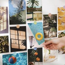 Paper Card  Postcards, Picture Frames, Wall Stickers  Wall Decoration 30PCS  Send Round Sticker - Multicolor - View 3