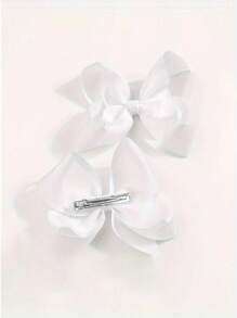 1 pieza de clip de cabello con lazo simple, accesorios de cabello de hilo con decoración de lazo para niñas en días festivos