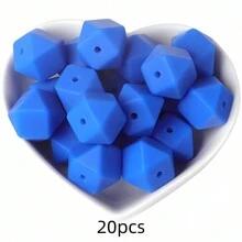 20pcs 14mm Hexagon Silicone Beads Loose Beads Charms For Necklace Bracelet DIY Crafts Keychain Making Accessories - Bead - View 14