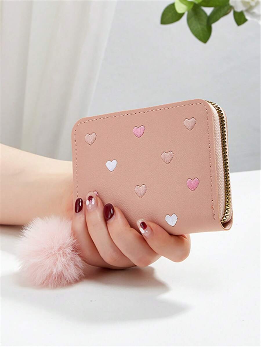 Women's Hand Coin Pouch Valentines For Women Wallet Purse Wallet Small Wallet - Pink - View 1