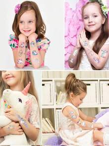 10pcs Children's Princess & Boys' Tattoos, High-Quality Realistic Washable Temporary Tattoos - Multicolor - View 7