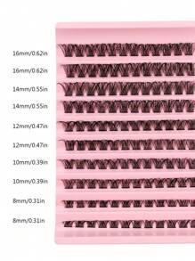 Sibeuna 120 Clusters Cartoon Style False Eyelash Extensions, Natural Makeup Effect DIY False Eyelashes, Easy To Create False Eyelashes At Home - Black - View 6