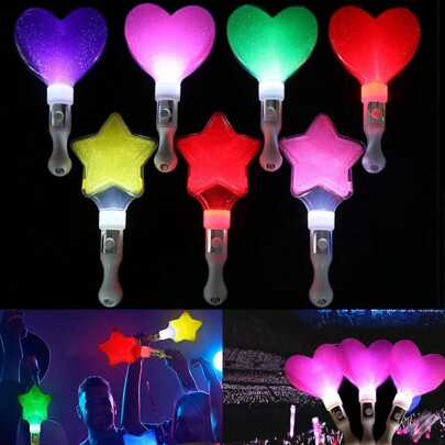 Glow Sticks, Flash Light LED Stick Cheer Luminous Toy Party Decoration, Flashing Concert And Party Cheer Sticks, Multicolor Fluorescent Baton For Night Events,Christmas