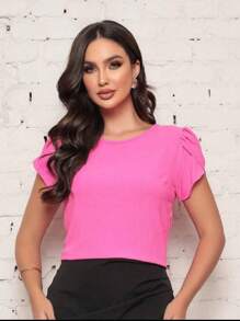 Women T-Shirts - 灰粉紅色 - 查看 3