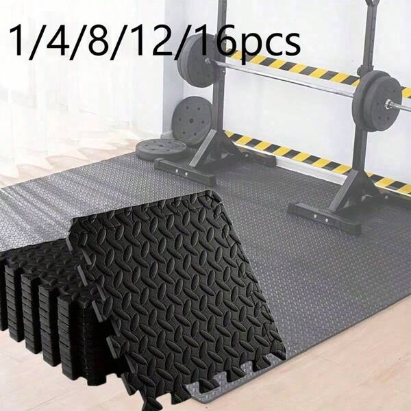 1/4/8/12/16pcs Foam Floor Mat Interlocking Puzzle Mat, Anti-Slip, Yoga Fitness Exercise Mat