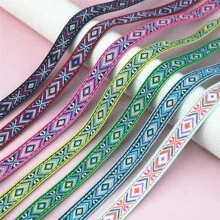 2 Meters Colorful Geometric Pattern Woven Lace Ribbon For Clothing, Bags, Shoes DIY Decoration - Multicolor - View 2