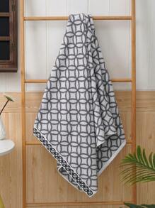 QIBHI 1/3件套灰白相间编织毛巾套装，包含1条浴巾或1条洗脸巾，吸水性强，适用于家庭和浴室，可选尺寸，适用于美容院、家庭浴室、酒店、运动场所等，是居家必备的毛巾、护肤浴巾。 - 灰色 - 查看 9