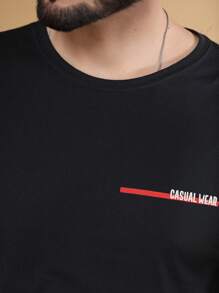 Men T-Shirts - 黑色 - 查看 6