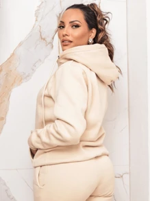 Women Coats - 米色 - 查看 3