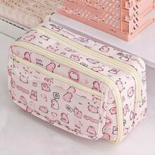 1 peça estojo para lápis, de alta capacidade, chamativo, para meninas de escola primária/secundária - Multicolorido - Visão 3