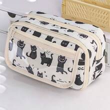 1 peça estojo para lápis, de alta capacidade, chamativo, para meninas de escola primária/secundária - Multicolorido - Visão 4